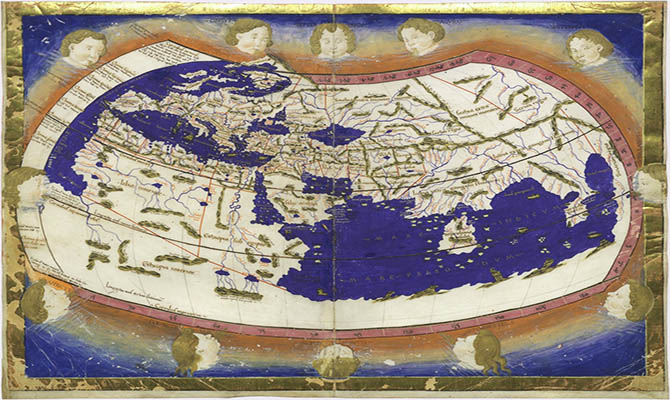 Ptolemy Cosmographia 1467 world map